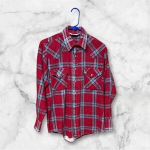 Eagle Crest Red and Blue Plaid Shirt flannel size medium